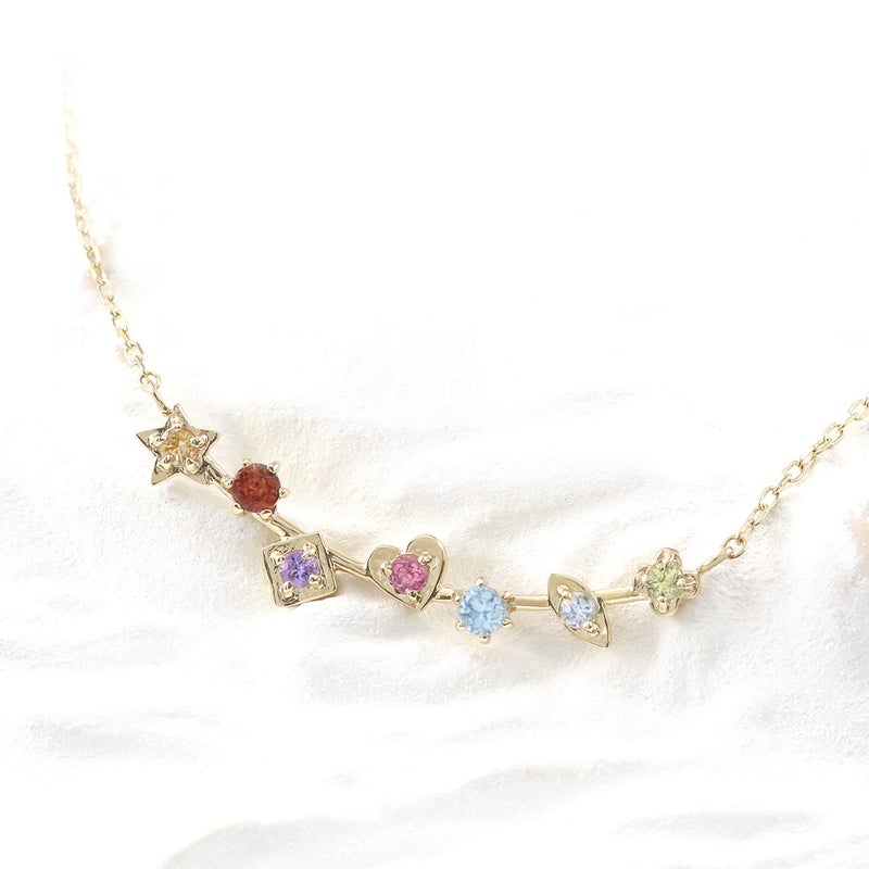 K10YG マルチストーン ラインネックレス_02