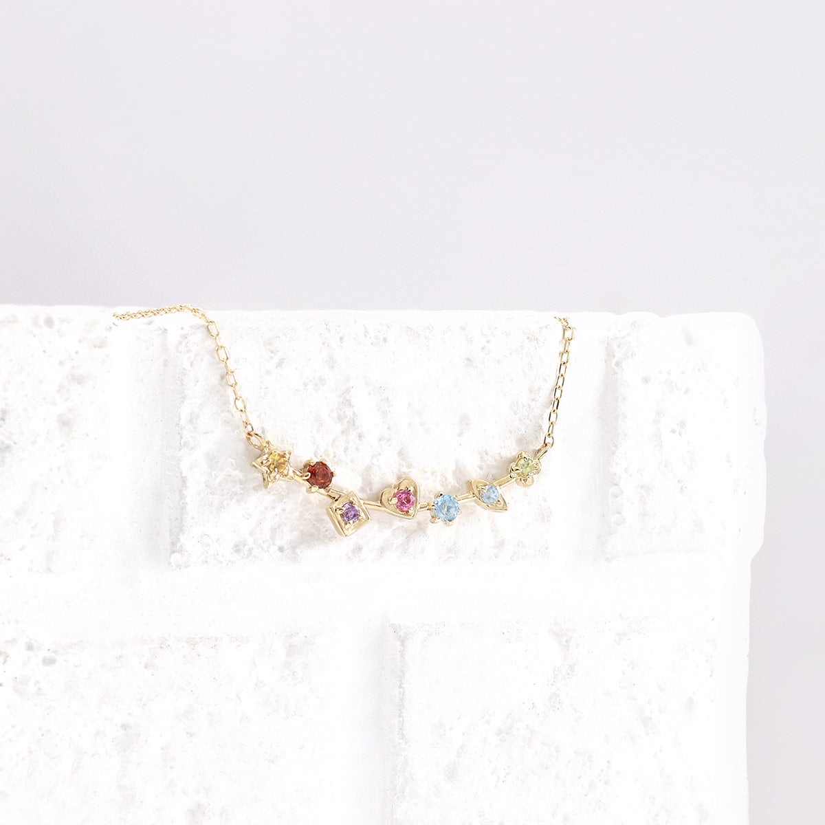 K10YG マルチストーン ラインネックレス_03