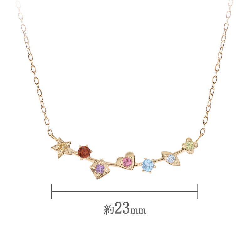 K10YG マルチストーン ラインネックレス_05