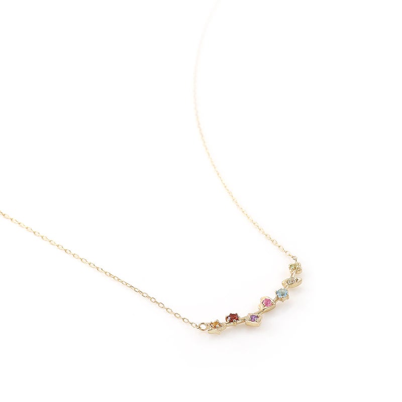 K10YG マルチストーン ラインネックレス_10