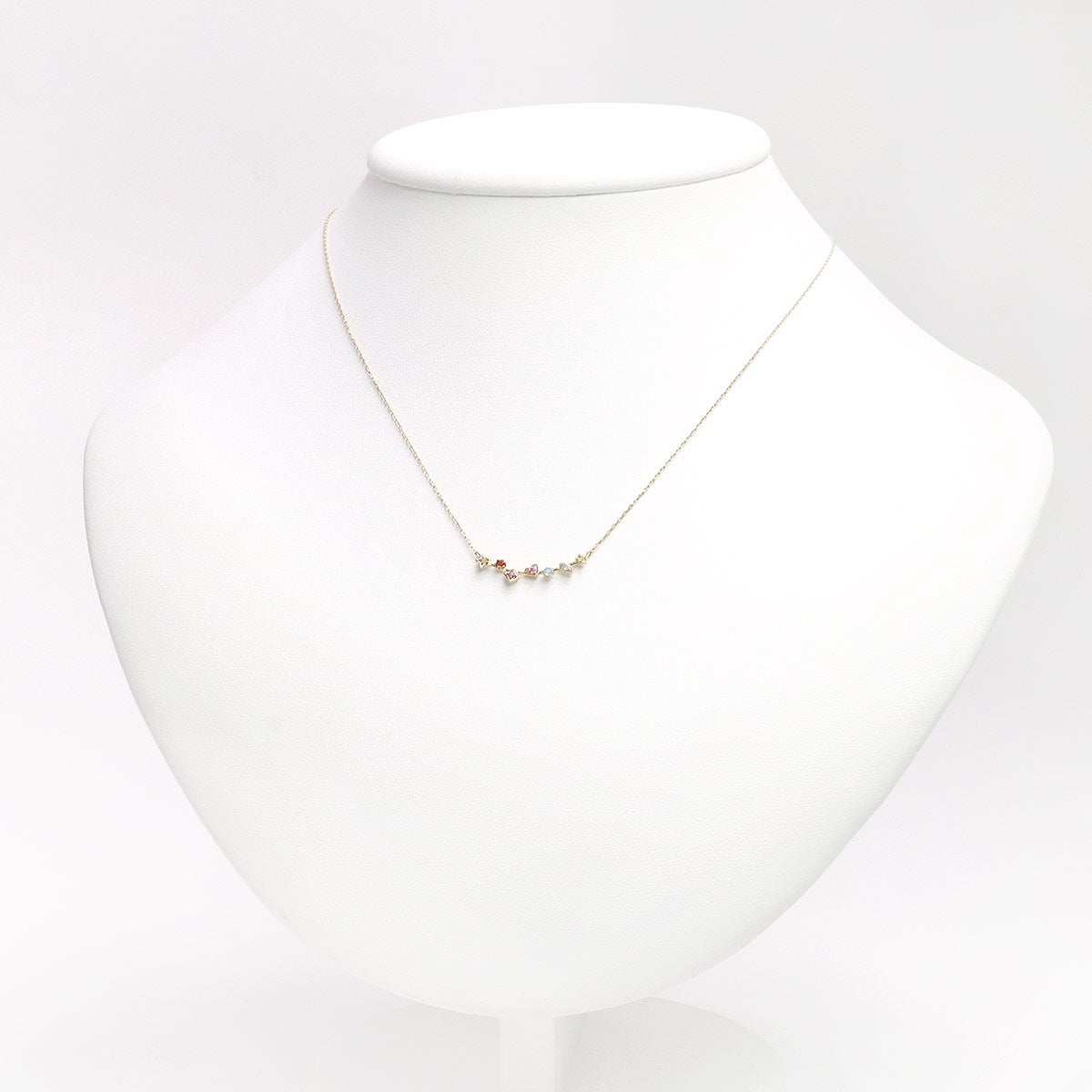 K10YG マルチストーン ラインネックレス_11
