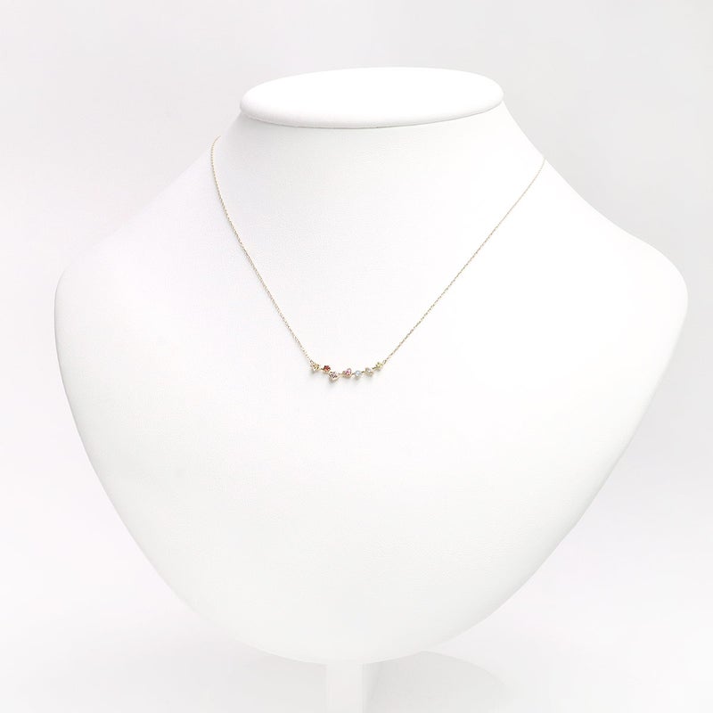 K10YG マルチストーン ラインネックレス_11