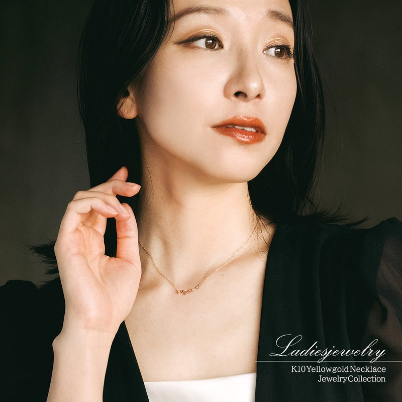 K10YG マルチストーン ラインネックレス_12