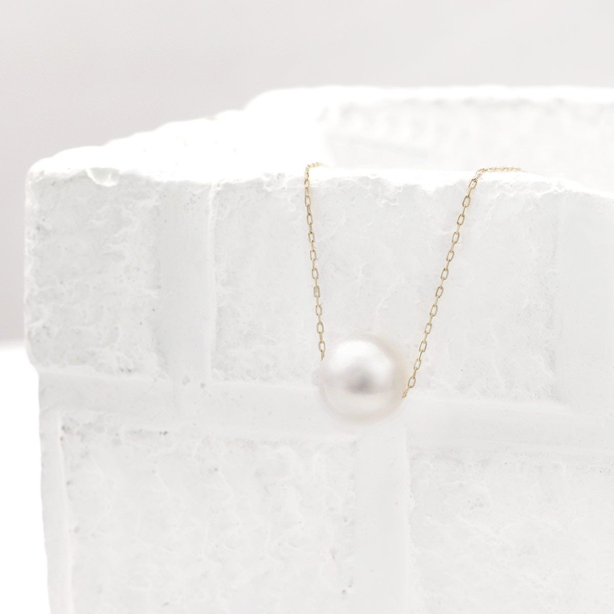 K10YG アコヤ真珠 7.5～8mm ネックレス_09