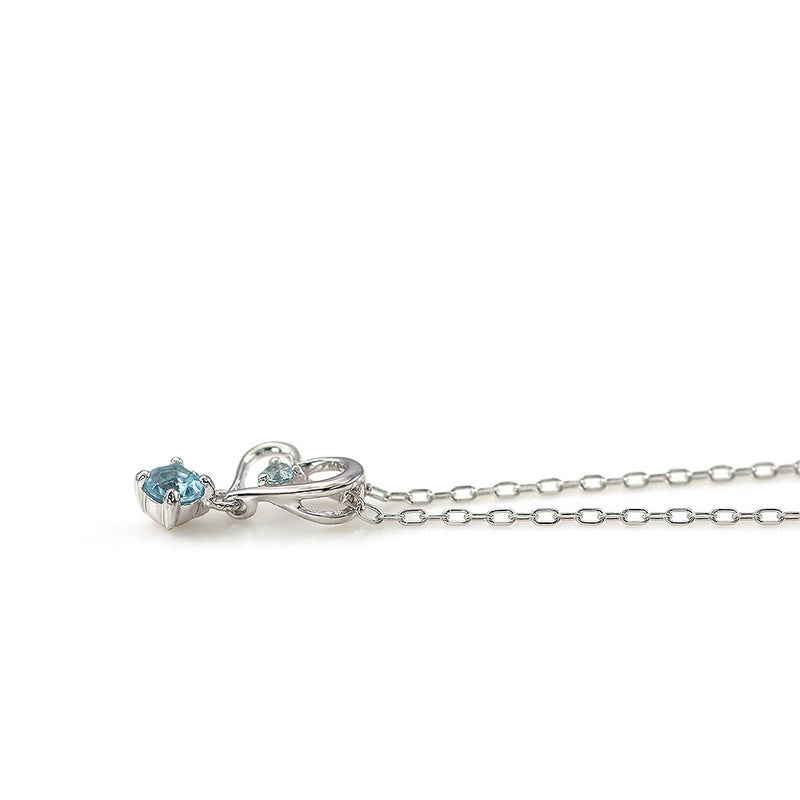 K10WG ブルートパーズ ハート ネックレス 11月誕生石_09