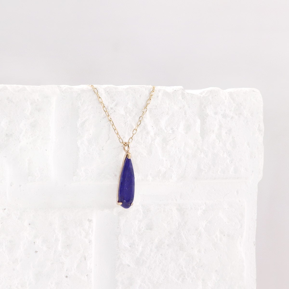 K10YG ラピスラズリ ティアドロップ 一粒ネックレス_03