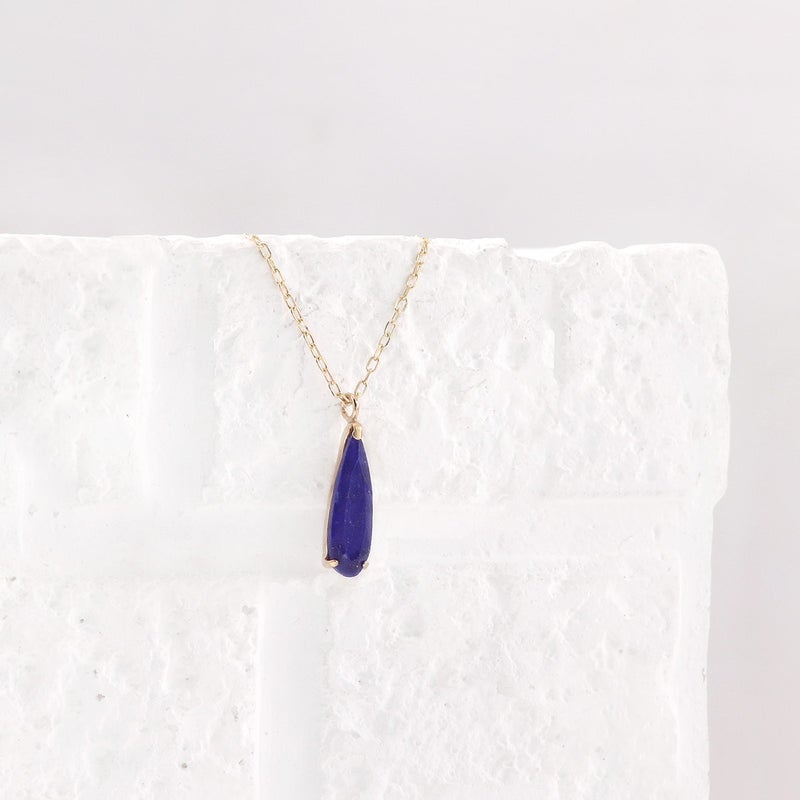 K10YG ラピスラズリ ティアドロップ 一粒ネックレス_03