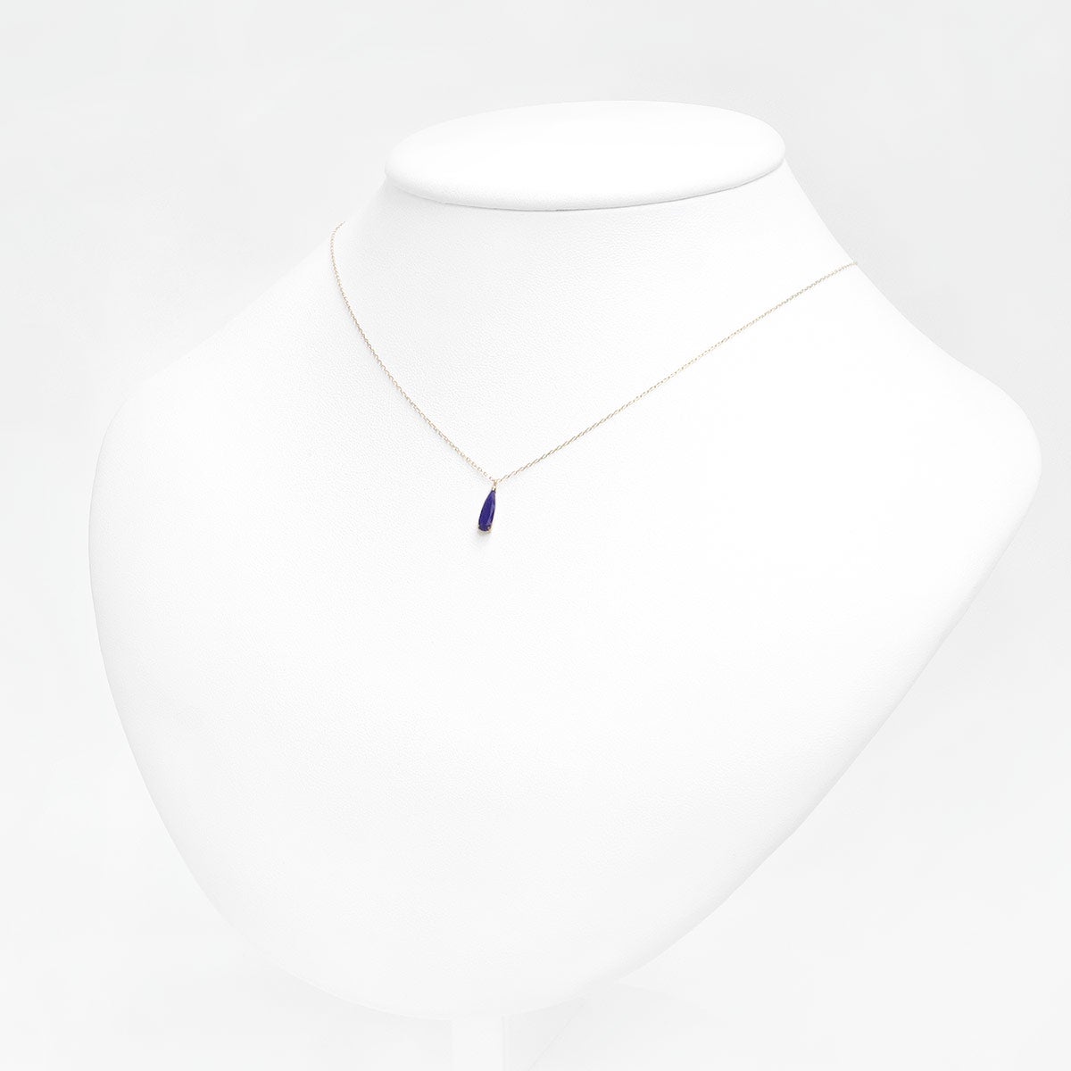 K10YG ラピスラズリ ティアドロップ 一粒ネックレス_11
