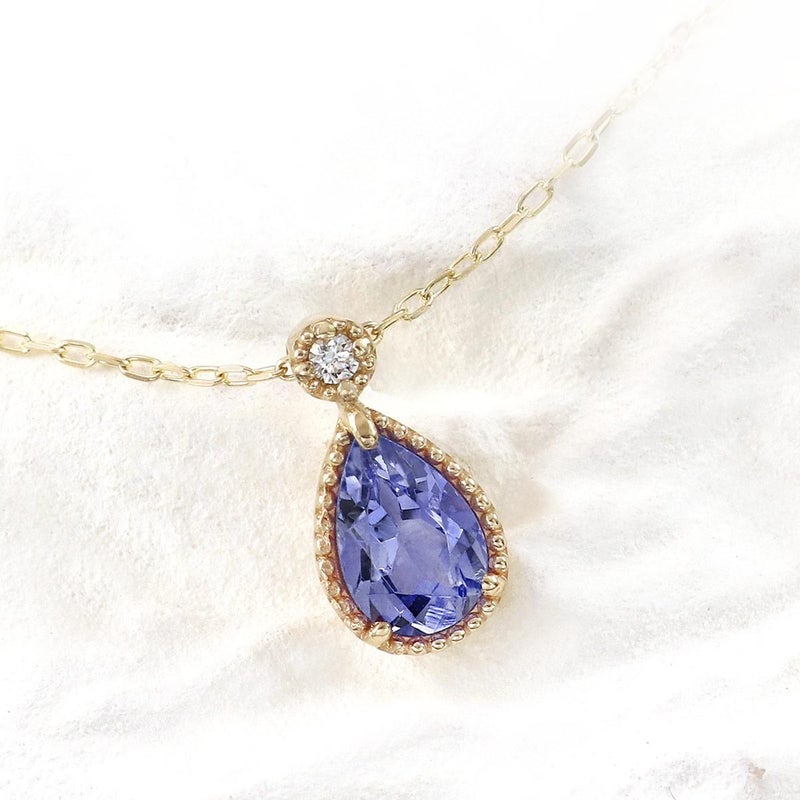 K10YG ダイヤモンド＆タンザナイトネックレス_02
