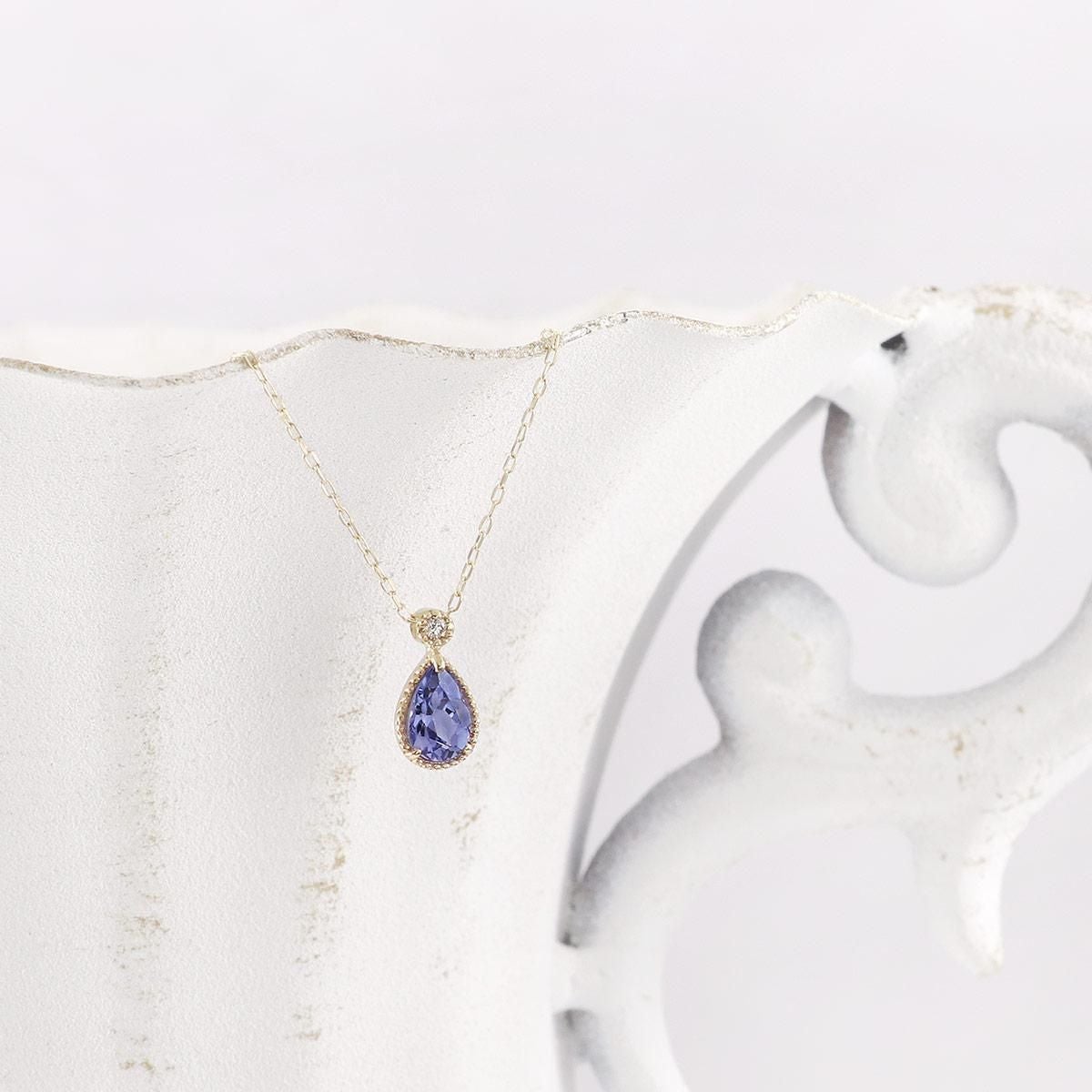 K10YG ダイヤモンド＆タンザナイトネックレス_03