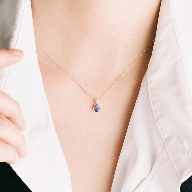 K10YG ダイヤモンド＆タンザナイトネックレス_04