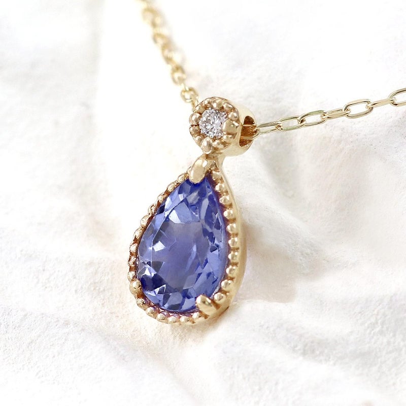K10YG ダイヤモンド＆タンザナイトネックレス_09