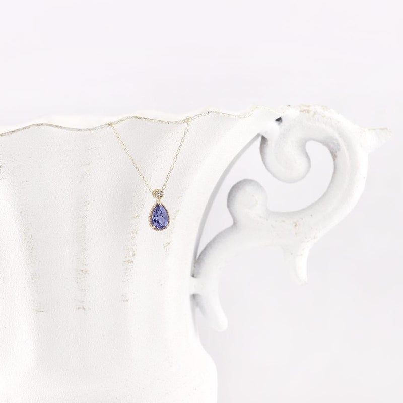 K10YG ダイヤモンド＆タンザナイトネックレス_11