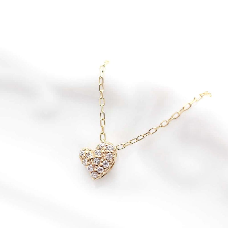 心葉 ダイヤモンド ハートネックレス K10_02