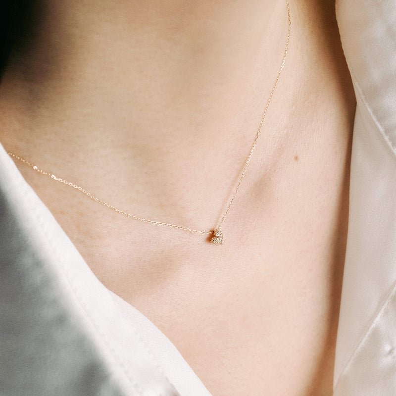 心葉 ダイヤモンド ハートネックレス K10_04