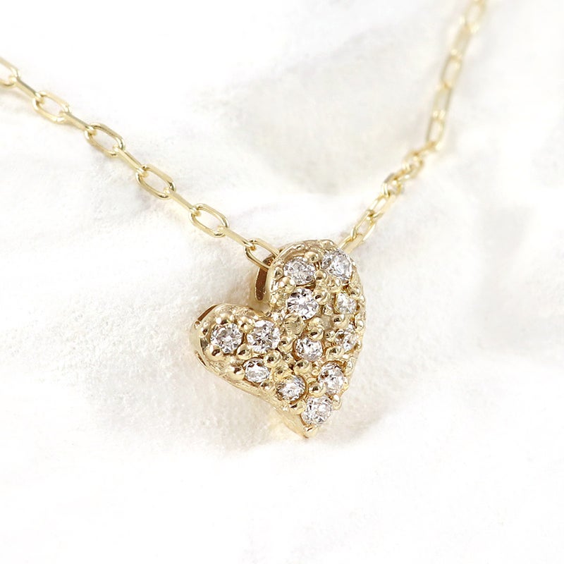 心葉 ダイヤモンド ハートネックレス K10_10