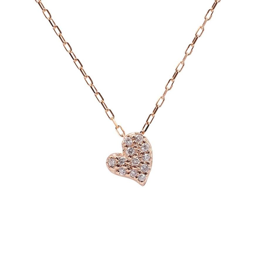 心葉 ダイヤモンド ハートネックレス K10_21