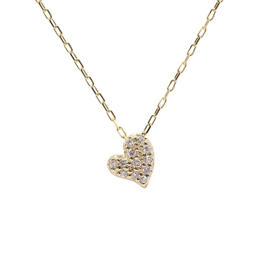 心葉 ダイヤモンド ハートネックレス K10_22