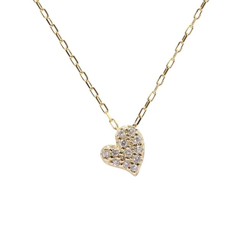 心葉 ダイヤモンド ハートネックレス K10_22