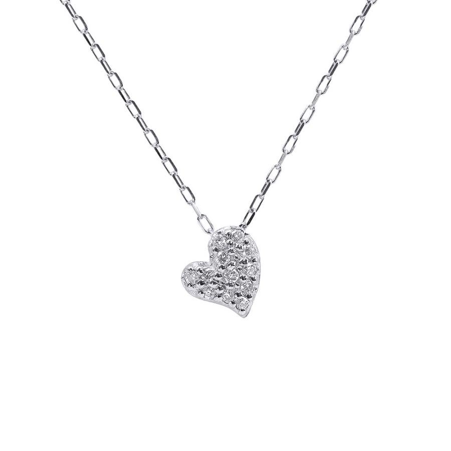 心葉 ダイヤモンド ハートネックレス K10_23