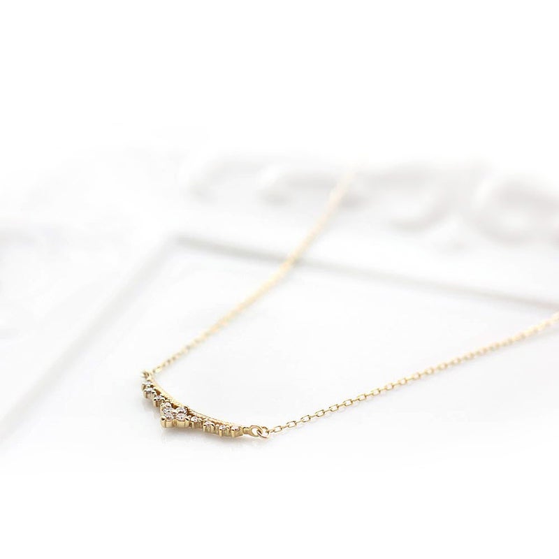 心葉 ダイヤモンド フラワーネックレス K10_03