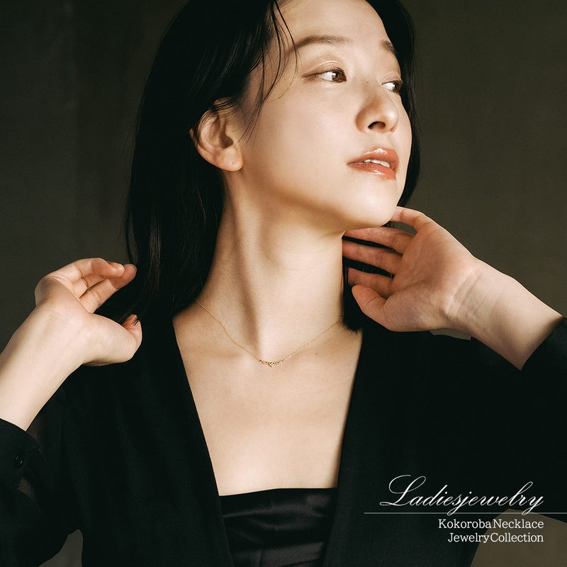 心葉 ダイヤモンド フラワーネックレス K10_11