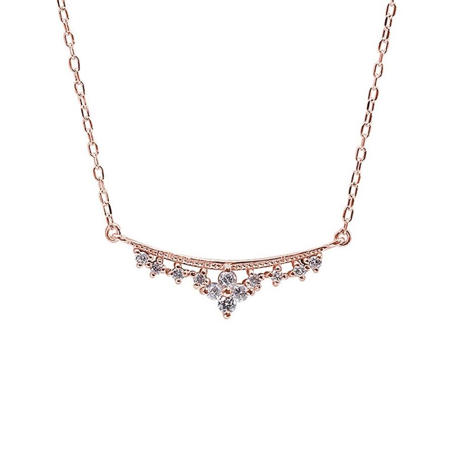 心葉 ダイヤモンド フラワーネックレス K10_21