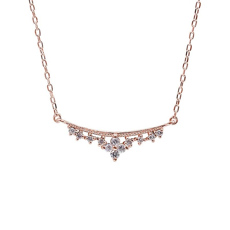 心葉 ダイヤモンド フラワーネックレス K10_21