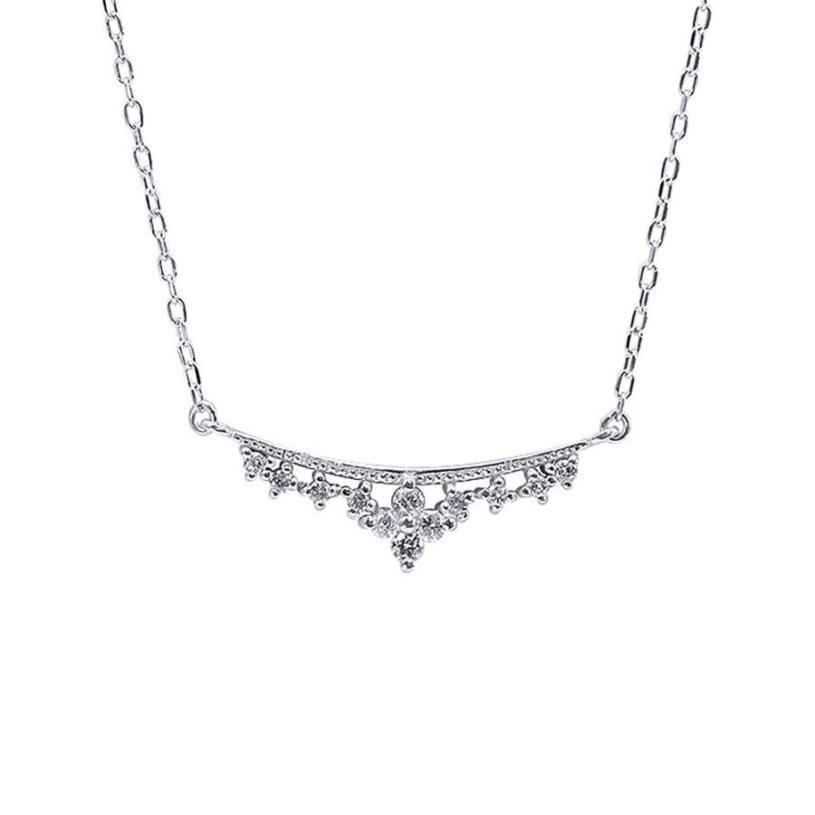 心葉 ダイヤモンド フラワーネックレス K10_23