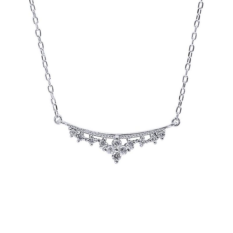 心葉 ダイヤモンド フラワーネックレス K10_23