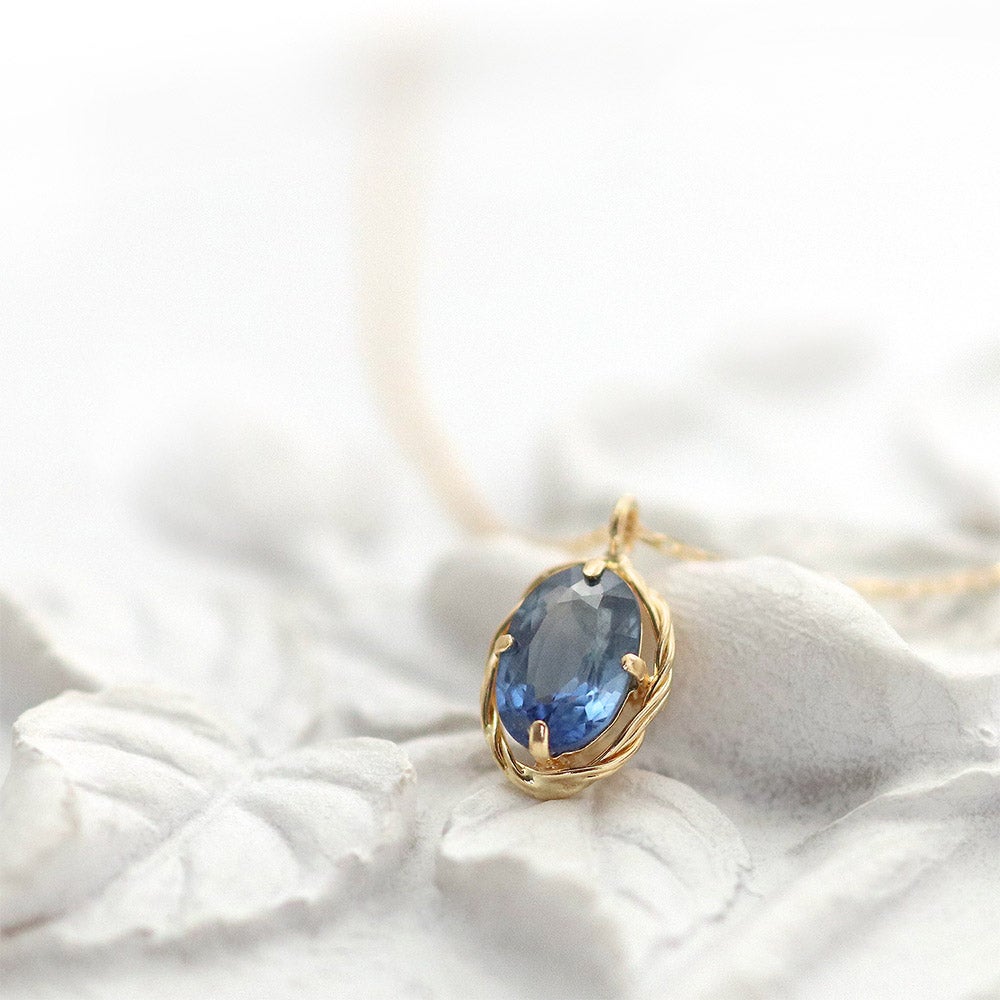 K18YG サファイア ネックレス 9月の誕生石_02