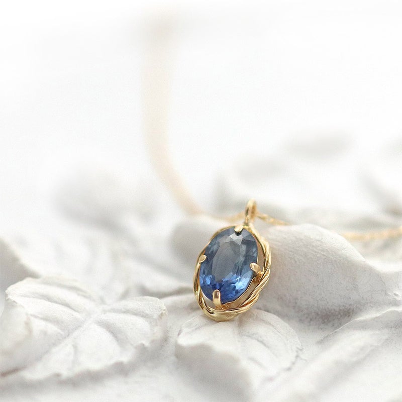 K18YG サファイア ネックレス 9月の誕生石_02