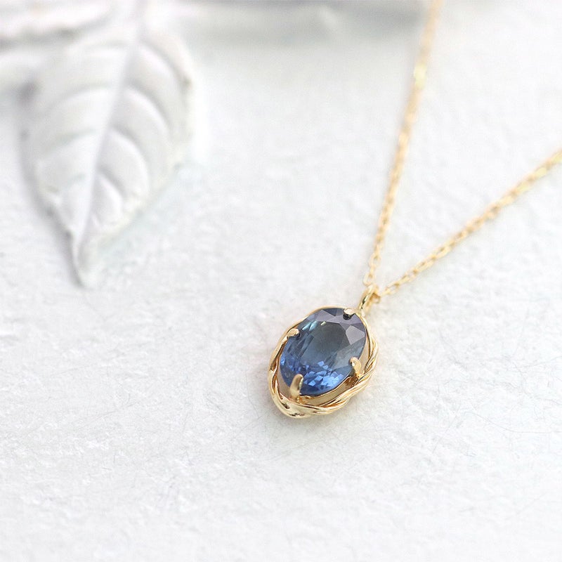 K18YG サファイア ネックレス 9月の誕生石_04