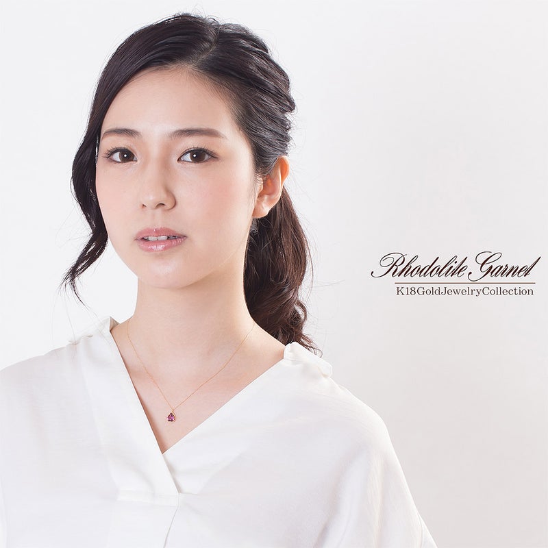 K18YG ロードライトガーネット ネックレス_05