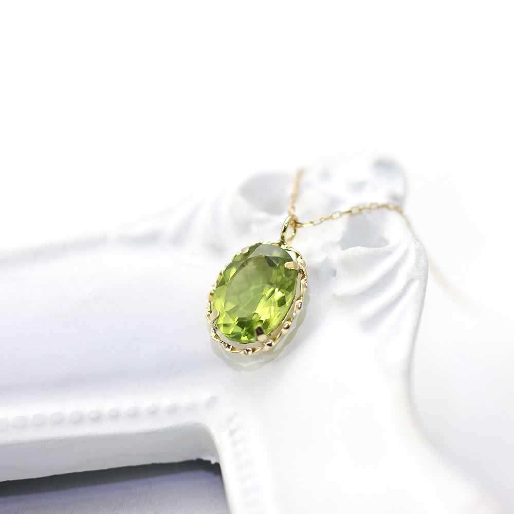 K18YG ペリドット ネックレス_02