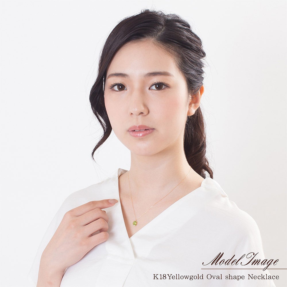 K18YG ペリドット ネックレス_04