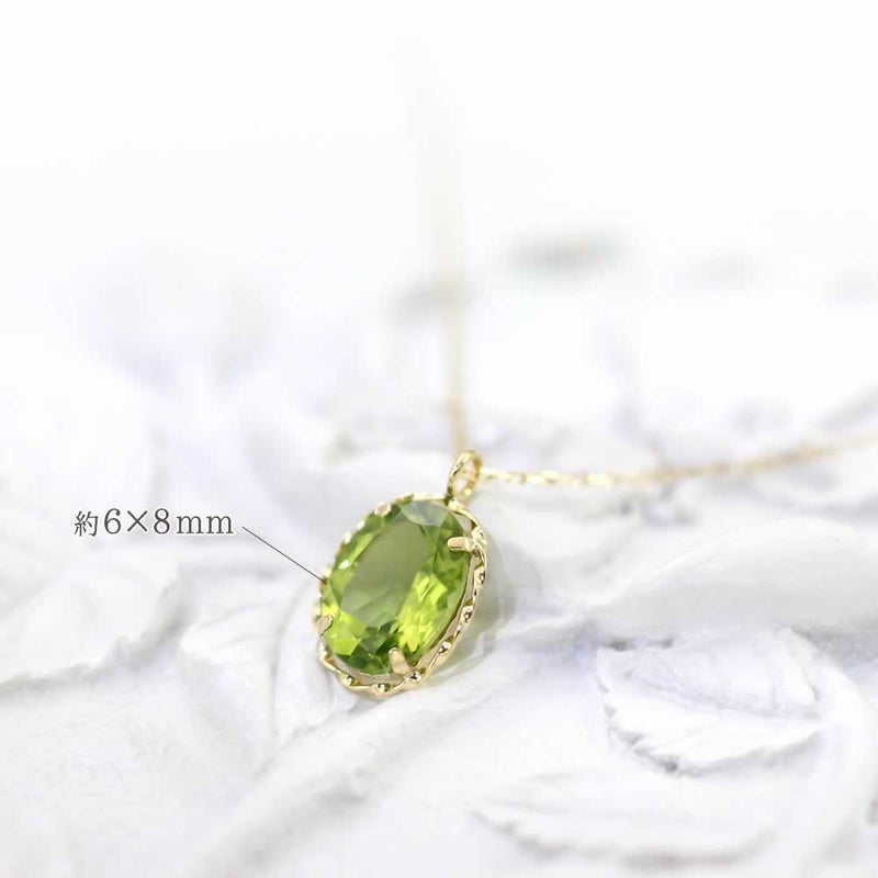 K18YG ペリドット ネックレス_05