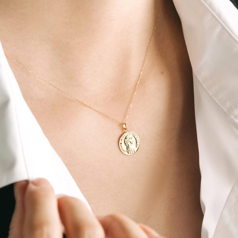 K18YG コイン ネックレス_05