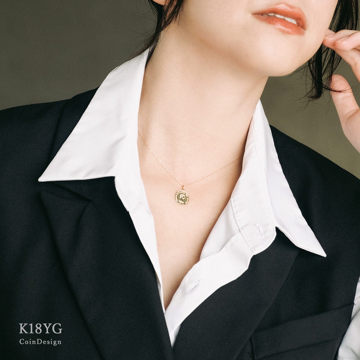 K18YG コイン ネックレス_10