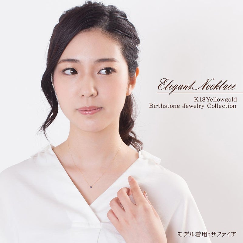 K18YG 誕生石 ネックレス_05