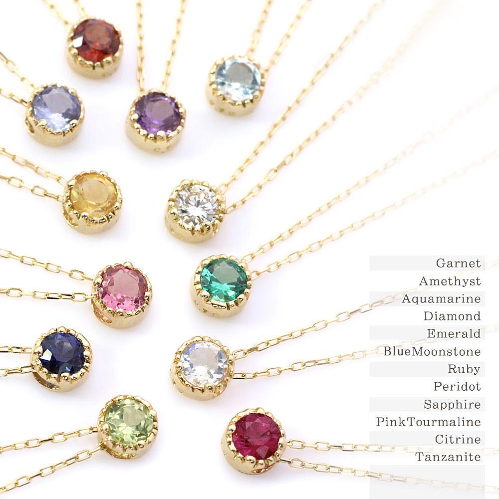 K18YG 誕生石 ネックレス_11