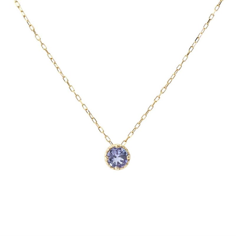 K18YG 誕生石 ネックレス_32