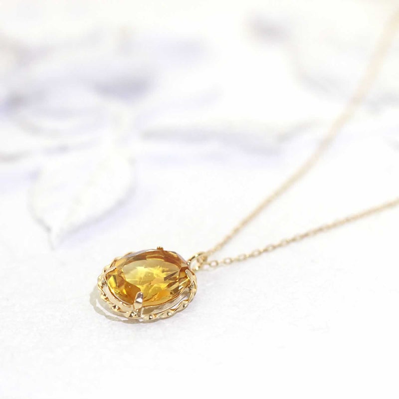 K18YG シトリン ネックレス 11月の誕生石_02
