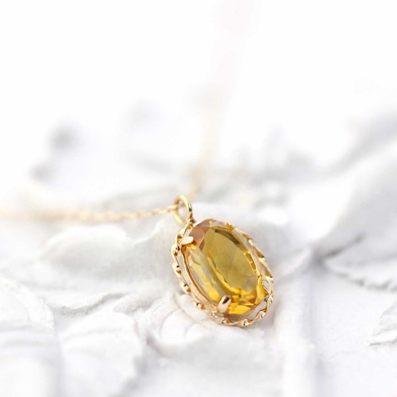 K18YG シトリン ネックレス 11月の誕生石_03