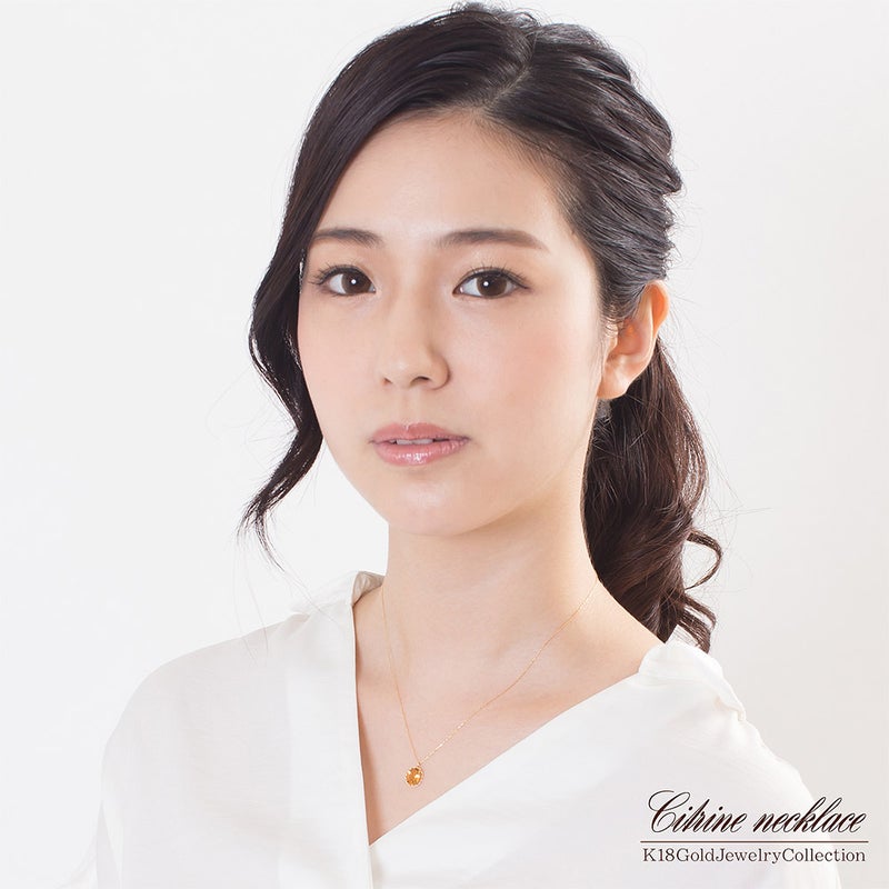 K18YG シトリン ネックレス 11月の誕生石_05