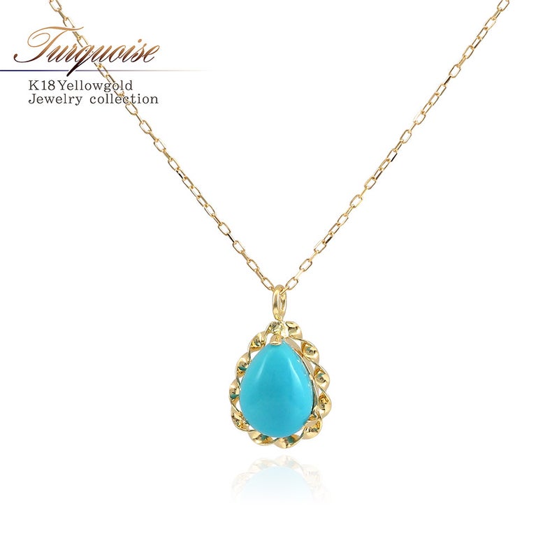 K18YG ターコイズネックレス_01