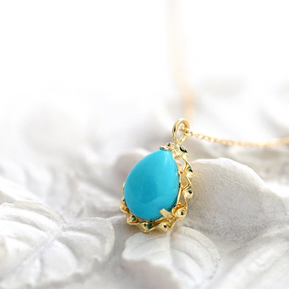 K18YG ターコイズネックレス_05