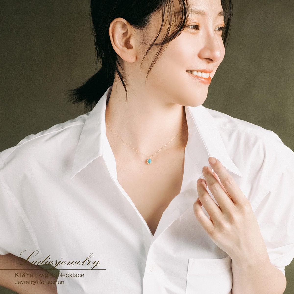 K18YG ターコイズネックレス_11