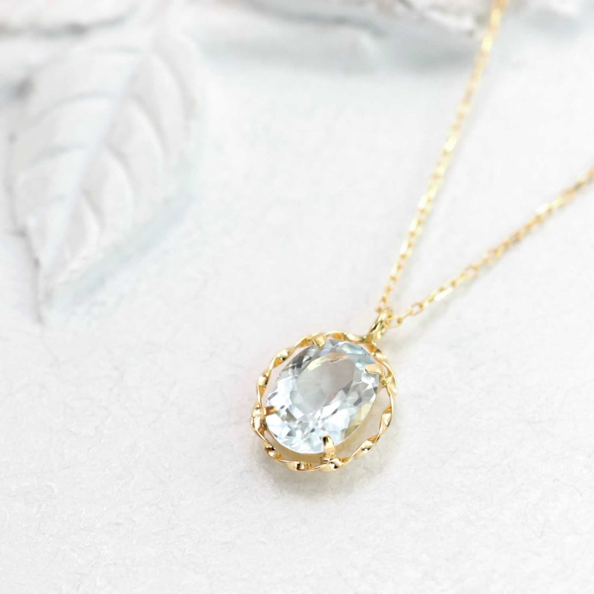 K18YG アクアマリン ネックレス_02