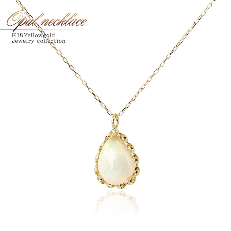 K18YG オパールネックレス 10月誕生石_01